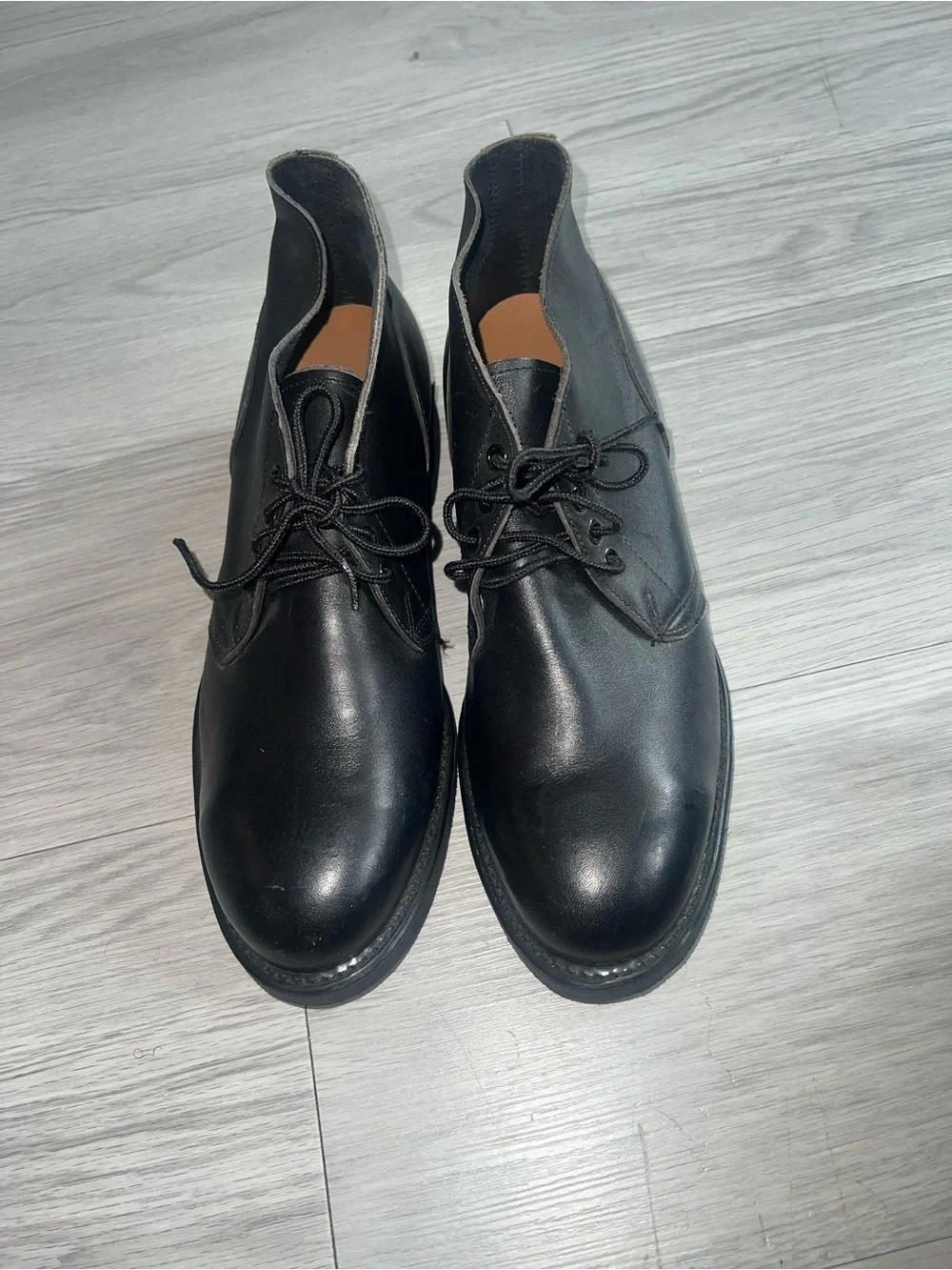 VTG new Men's Biltrite Steel Toe EH Chukka Work Leather Black Ankle Boots Sz 10R